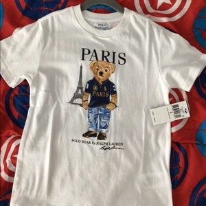 NWT - Super Trendy White Polo Bear Tee